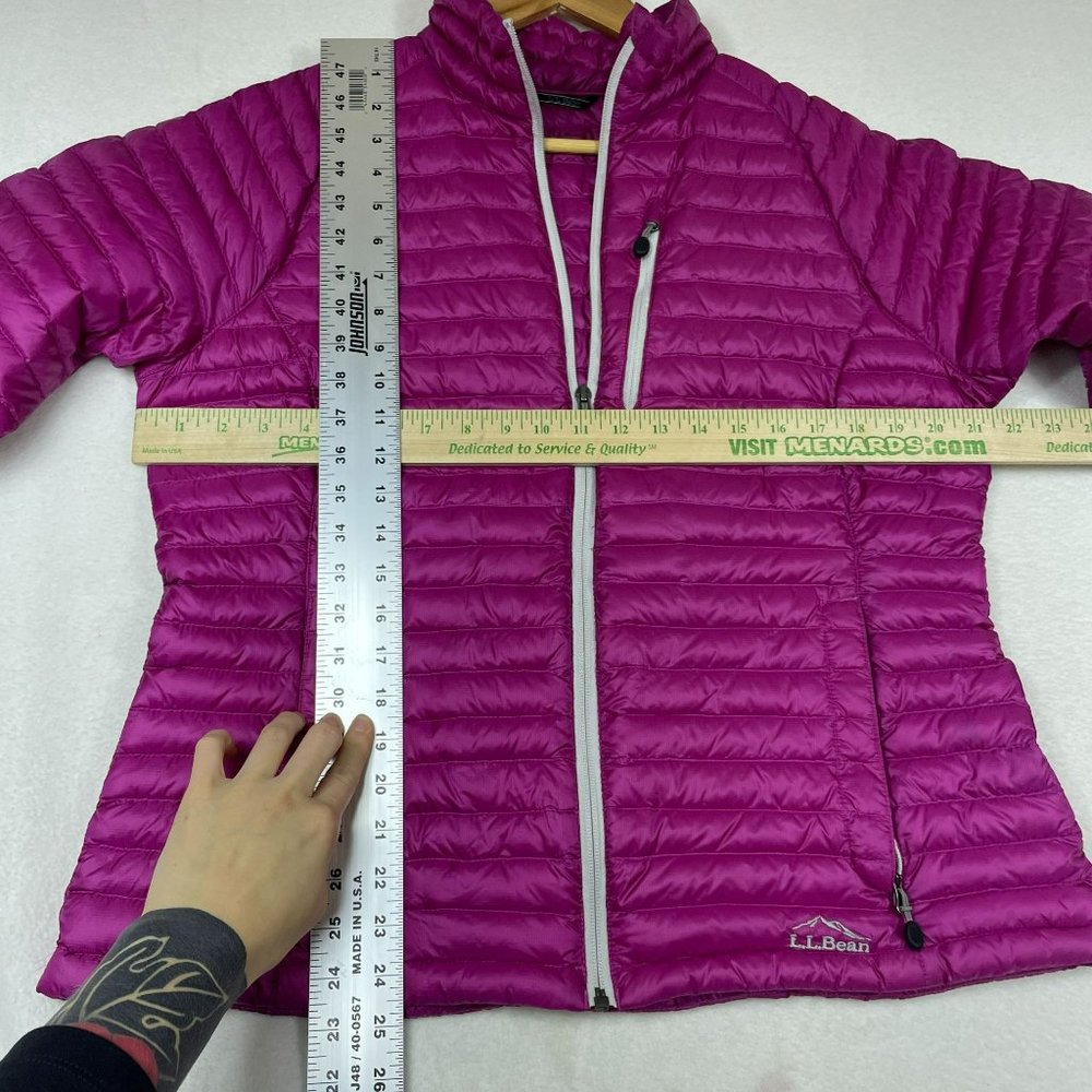 LL Bean Womens Ultralight Downtek Down Puffer Jacket Suze L Fuschia Stowaway - Picture 3 of 13